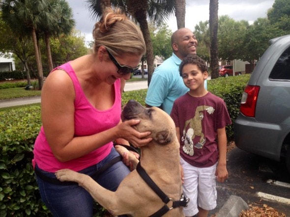 The Jeter family reunited with their dog Phantom.