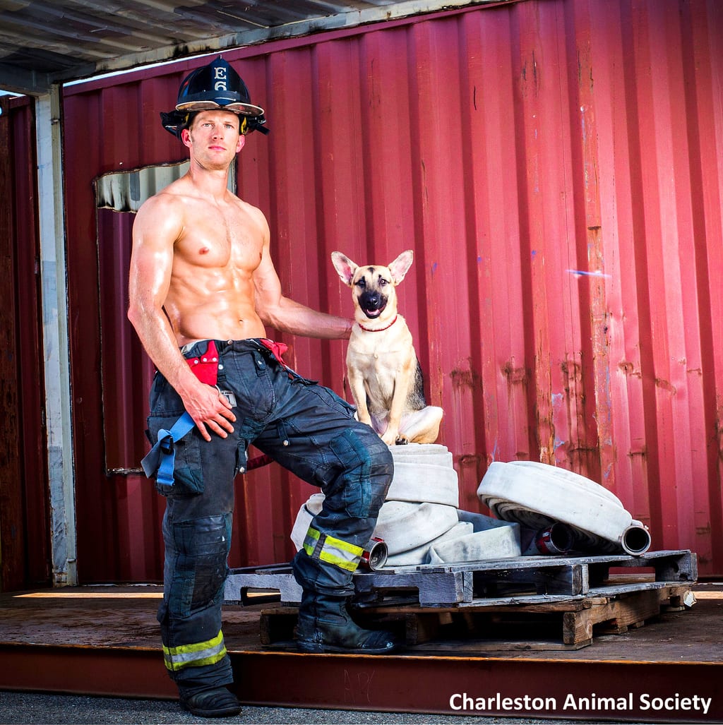 Firefighter Adopts the Rescue Puppy He Posed With for a Calendar Shoot